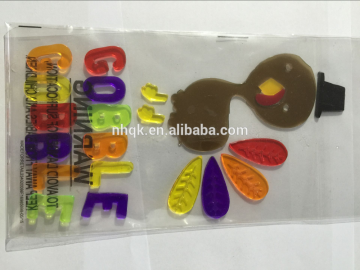 Christmas &halloween window decal gel sticker Custom Window Gel Stickers; House Window Sticker