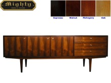 72 inch Walnut Mid Century Modern Credenza