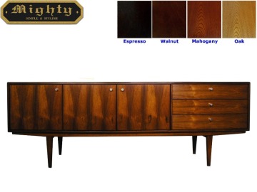 72 inch Walnut Mid Century Modern Credenza