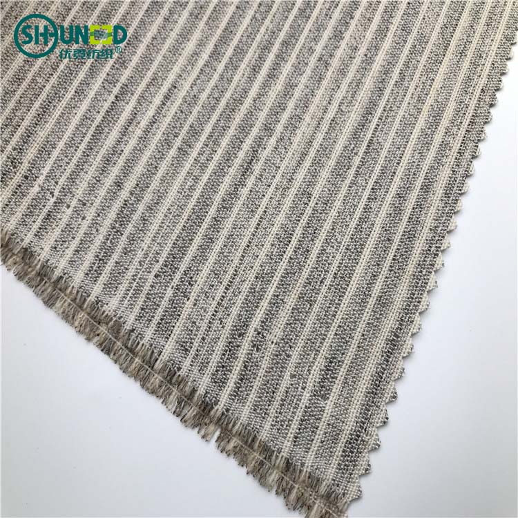 China Wholesales Horse Hair Interlining Cotton Canvas Fabric for Suit Tailoring Materials With Low Price