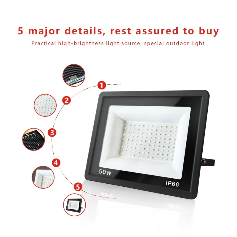 High Power LED Floodlight 10W 20W 30W 50W 100W for Football Field