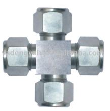 ferrule type union cross, tube connector,tube fittings