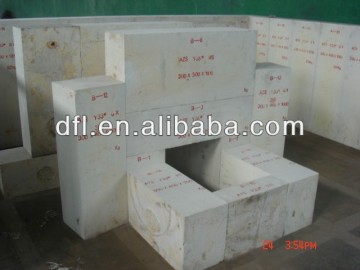 glass table furnace used Casting AZS refractory Fused cast AZS for furnace