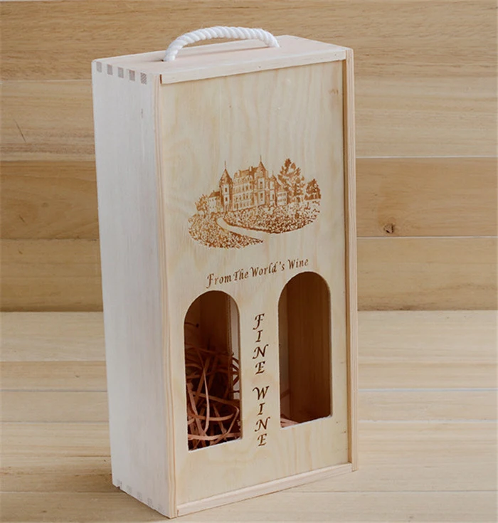 Qingdao Logo Printed Customized Bamboo/Wooden Box for Wine/Storage/Gift/Tea