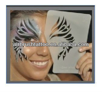 reusable plastic drawing face paint stencils