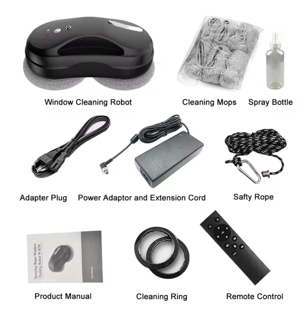 ربات تمیز کردن پنجره با کنترل مه Mist Controlled Window Cleaning Robot