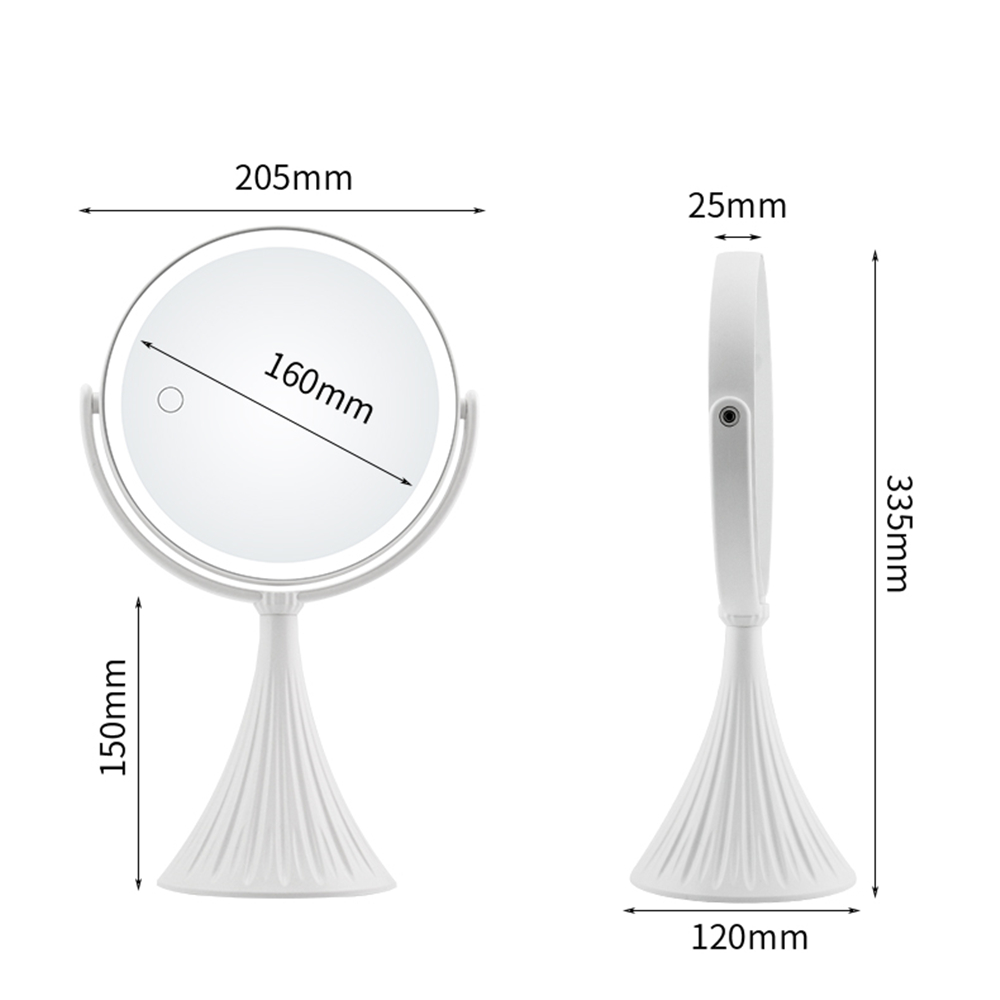 Rechargeable and portable mirror