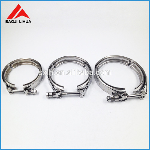 high pressure titanium customized hose clamps size