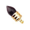 Natural Lamp Bulb Gemstone Amethyst Pendant Plated Gold