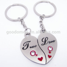 Broken heart keyrings metal ornaments