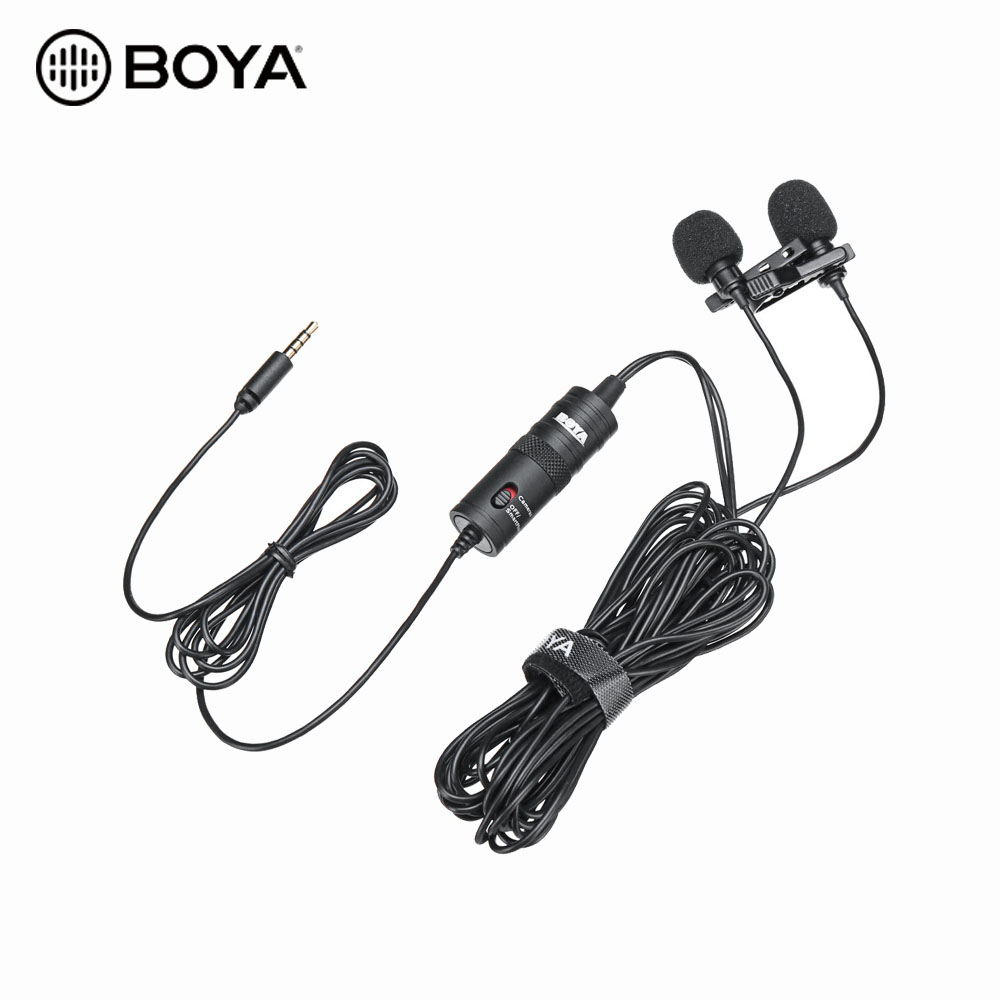 Hot selling BOYA BY-M1DM Dual Omni-directional Lavalier Mic