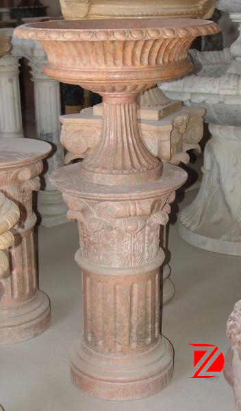 The flower pot with pedestal