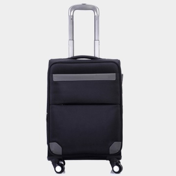 Black cheap fabric polyester carrier soft travel luggage