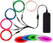 5-in-1 Meter Neon Light EL Wire Kits with Battery Pack