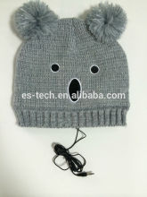 cartoon lovely hat with headphone