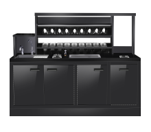 Commercial-grade Stainless Steel Milk Tea Shop Counters and Work Stations