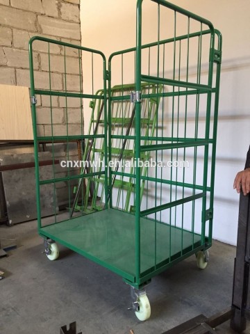 wire mesh roller basket with wheels