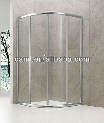 CAML Sliding door round toilet cubicle sliding style entry shower cubicle