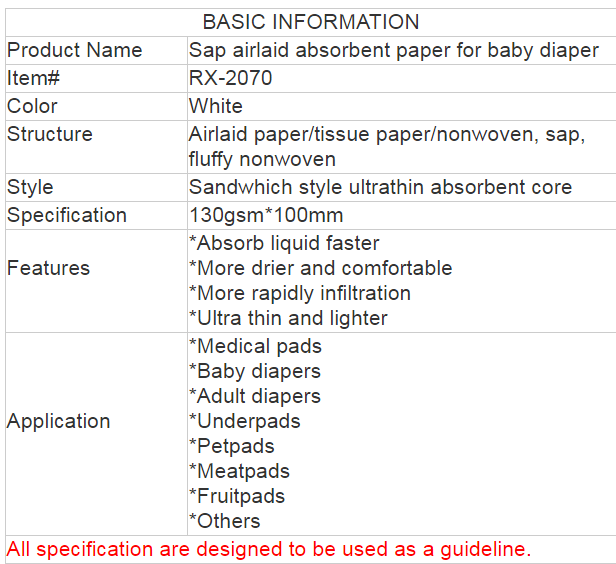 High absorbency absorbent paper for sanitary napkin