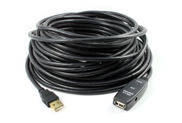 USB 2.0  Active Extension Cable 25m with Power DC-Jack