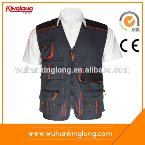 EU Multi Pocket Poly Cotton Work waistcoat models for men