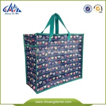 Square Laminated PP Woven Zipper Bag Cheap Shopping Carrier Bag