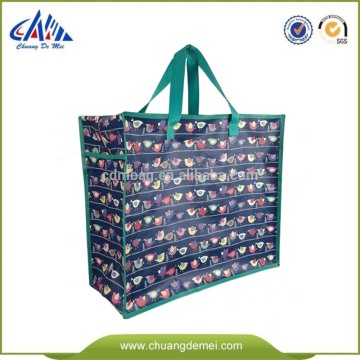Square Laminated PP Woven Zipper Bag Cheap Shopping Carrier Bag
