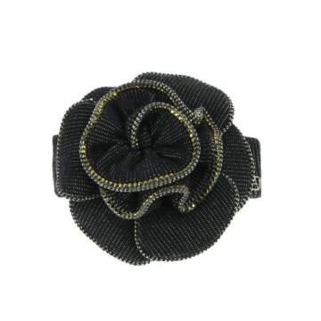 Black lovely flower banana clip