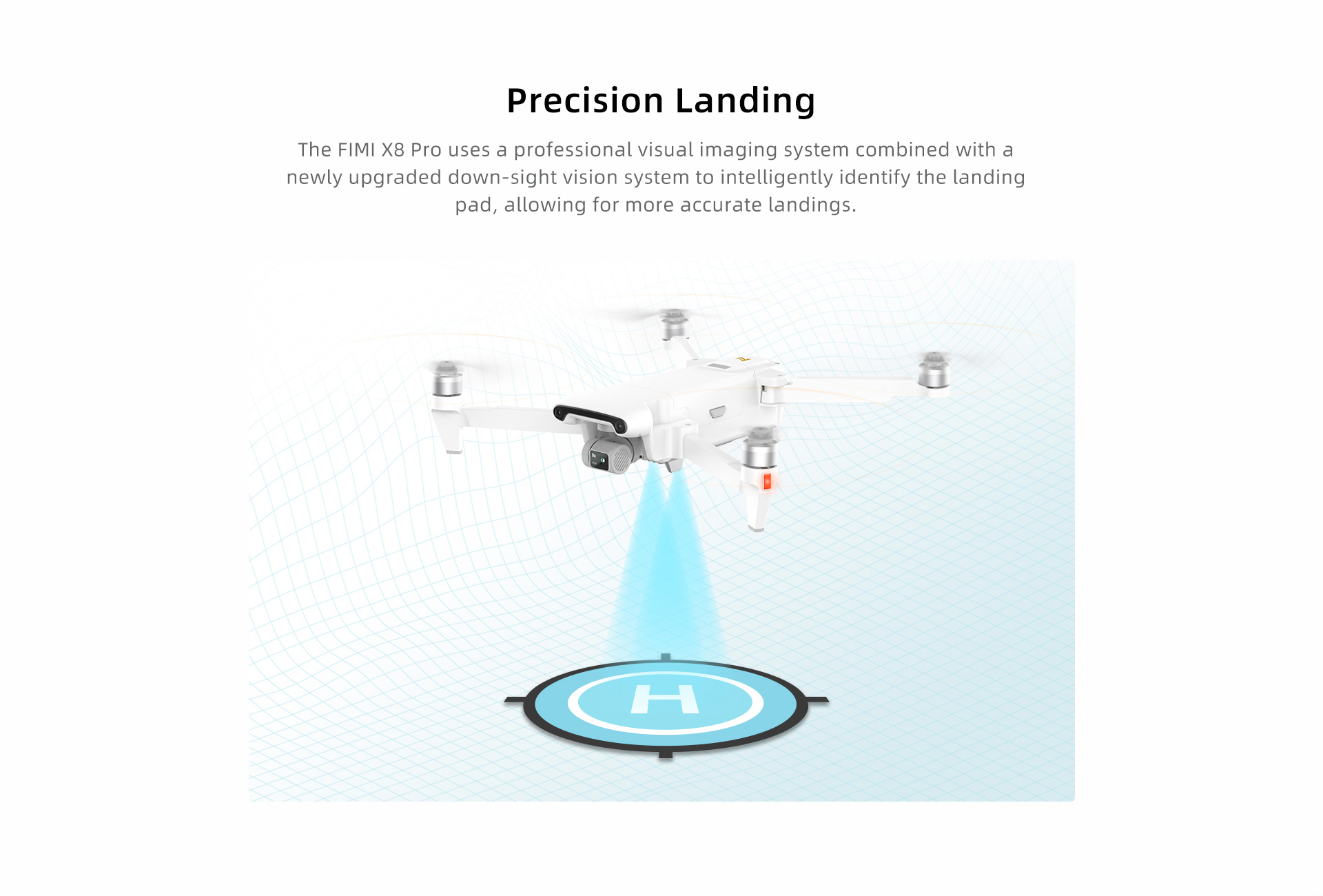 15km Transmission FIMI X8 Pro Drone with tri-directional Obstacle Sensing & megaphone of 100m sound projection range
