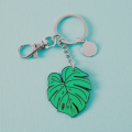 Free Design Logo Custom Metal Enamel Keychain Plant