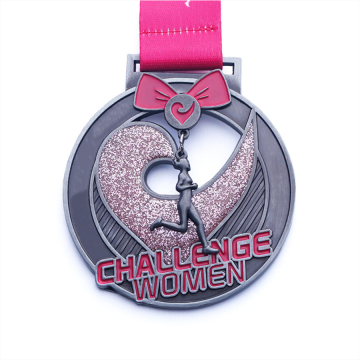 Glitter Enamel Challenge Women Medal