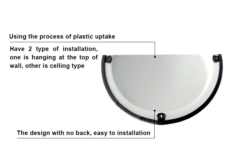 Factory Directly Selling City Traffic Safety 180 Degree Dome Mirror, China Suppliers Traffic Safety Half Pmma Convex Mirror