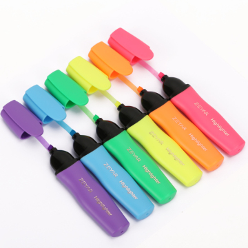 Cute Customized Chisel Tip Highlighters with 18 Colors and Long-lasting Ink