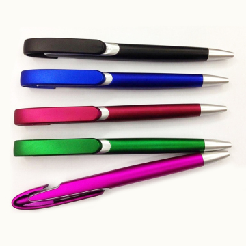 Customized Blue Click Ballpoint Pen with Logo for Advertising Promotion