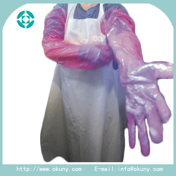 Long sleeve plastic pe veterinary gloves for veterinary supplies