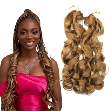 `Wholesale Wavy Braiding Hair Curly Twist Synthetic Braiding Hair Extensions For Women Wavy Braiding Hair