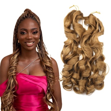 `Wholesale Wavy Braiding Hair Curly Twist Synthetic Braiding Hair Extensions For Women Wavy Braiding Hair