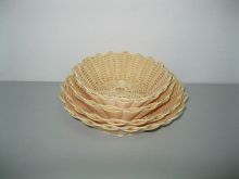 Stackable Synthetic Poly Rattan Basket / Restaurant Hamburger Baskets Jis Approve
