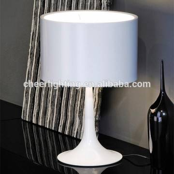 Modern Spun Table Lamp Glossy Black/White