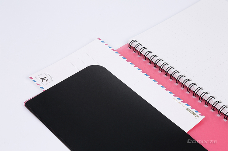 Comix Diamond Translucent PP Cover Dot Grid Spiral Bound Notebook