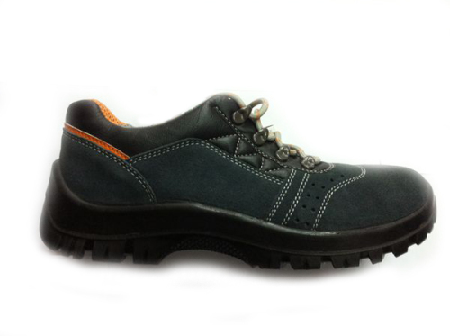 Black Cow Suede Leather Safety Shoes (TX1)