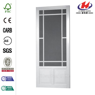 Prairie View Solid Vinyl White Screen Door
