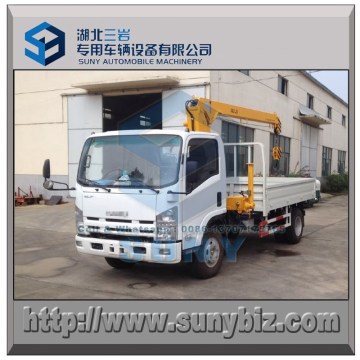 700P 4x2 cargo truck mounted 3000 kg SYSQ3.2SA2 straight arm truck crane