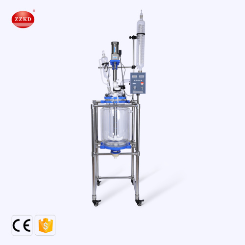 New style laboratory glass jacketed stirred tank reactor