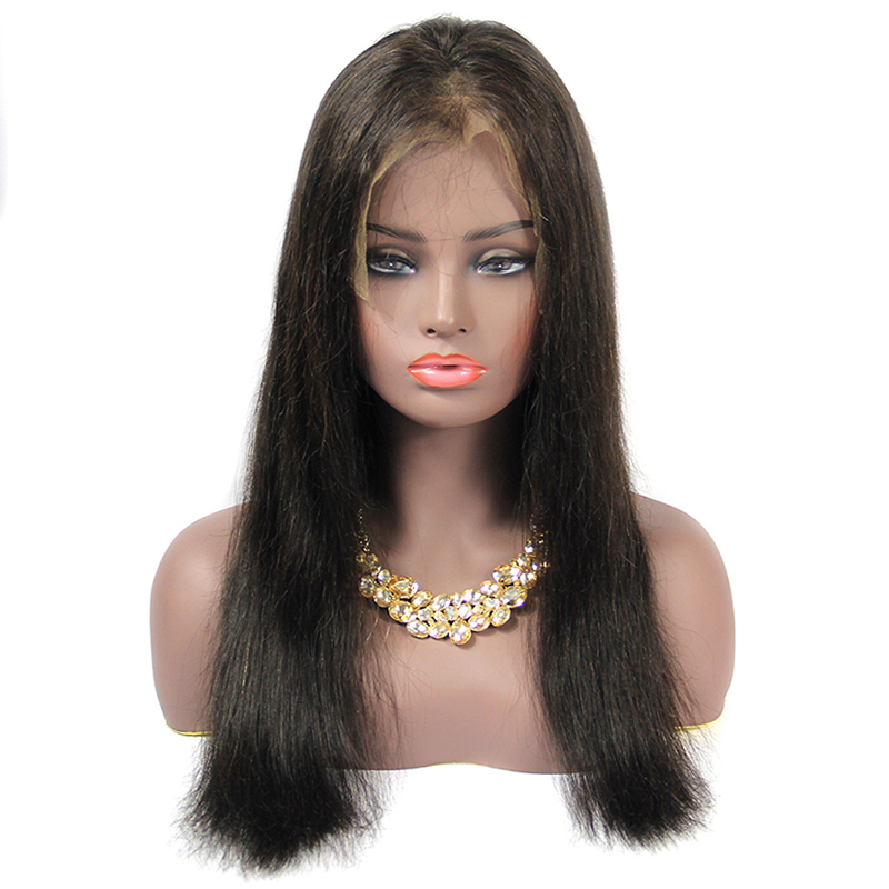 Customizable private label cuticle aligned virgin human hair wigs straight,cheap part anywhere indian hair wig full lace