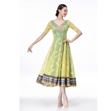 Adult Belly Dance Big Swing Skirt National Style Bollywood Indian Costume Adult