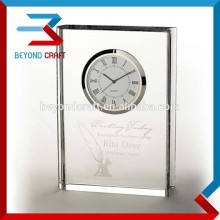 Customize crystal clock for business gift