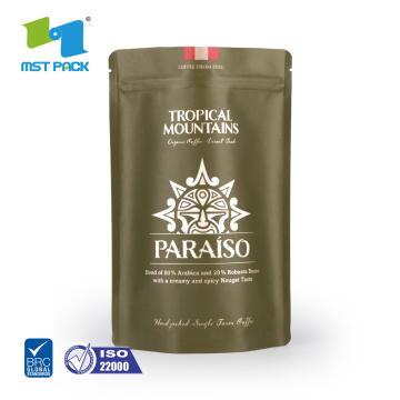 Bolsa de papel de café compostable de maíz compostable ecológico