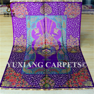 4x6ft kilim silk rugs purple hand knotted pakistan rugs