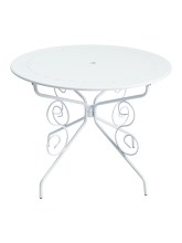 95cm Metal Crafted Table with Pattern Tabletop